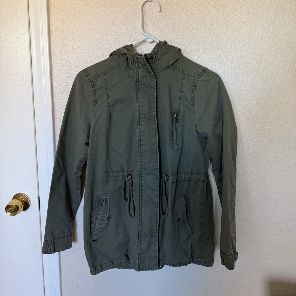 Green Utility Hooded Jacket
